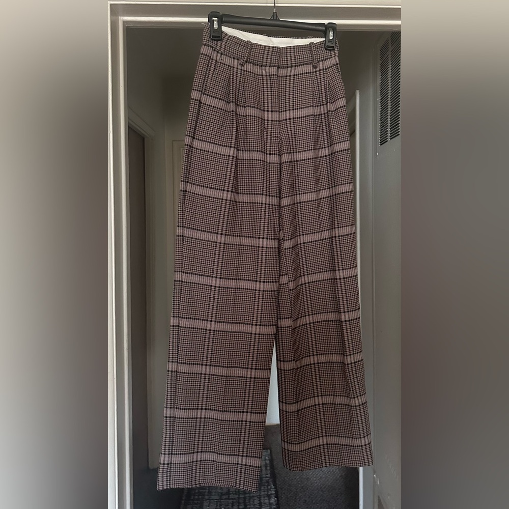 WILFRED Effortless Plaid Trousers Size 2 (Barley Worn)